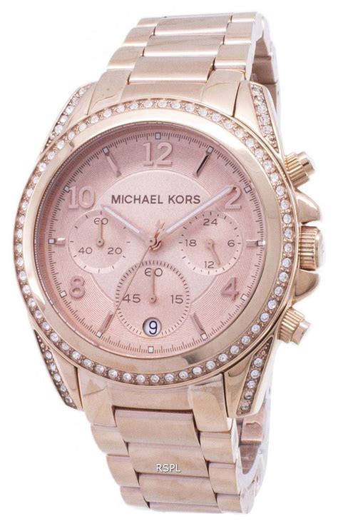 michael kors black face watch rose gold|Michael Kors mk5263 rose gold.